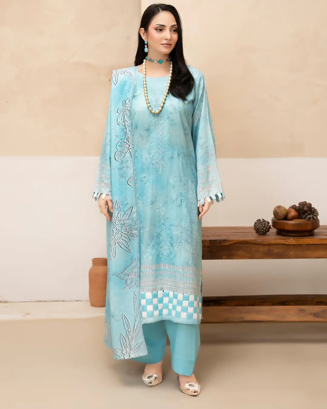 Azura Karandi Embroided 3-Piece