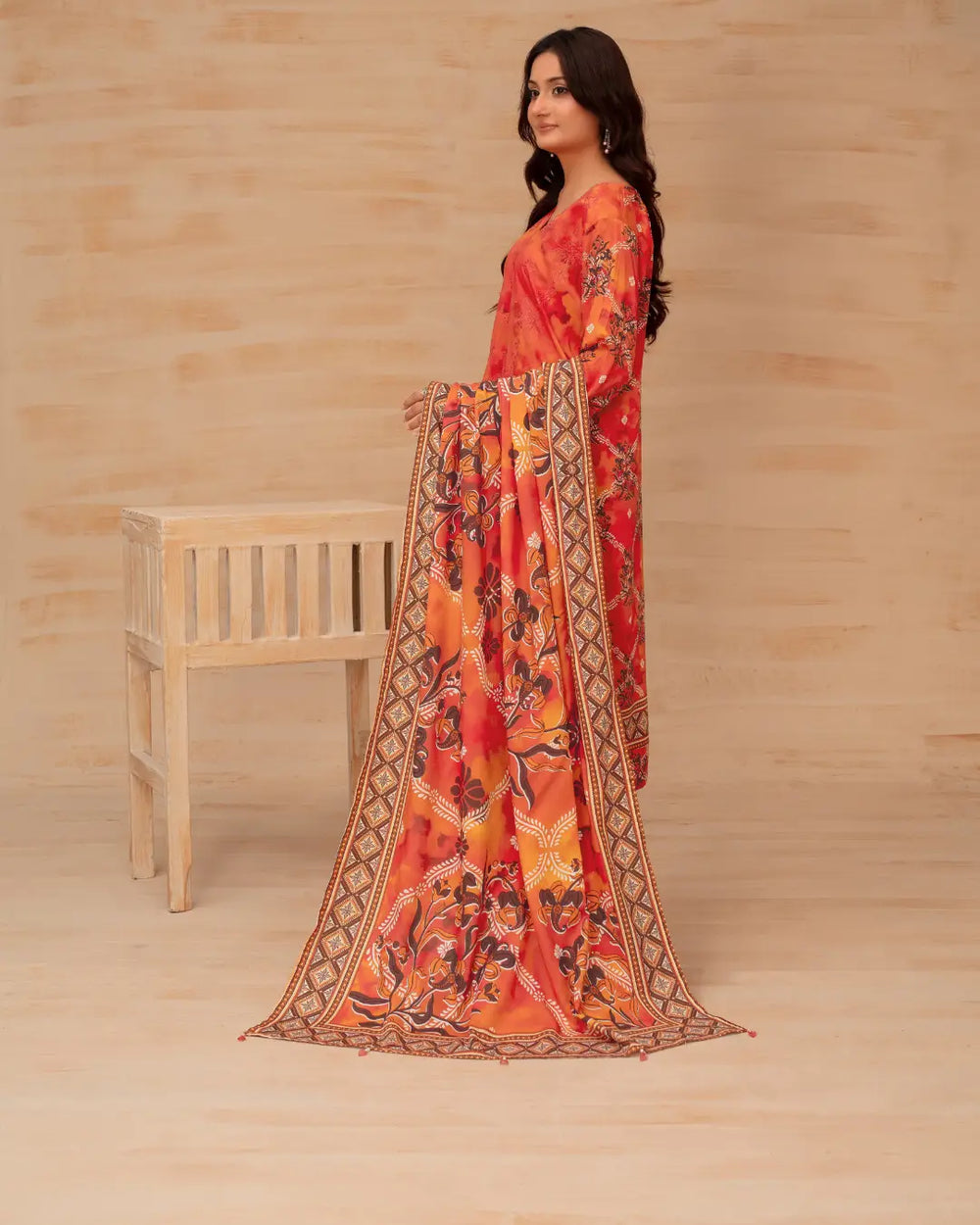 Batik Embroidered 3-Piece