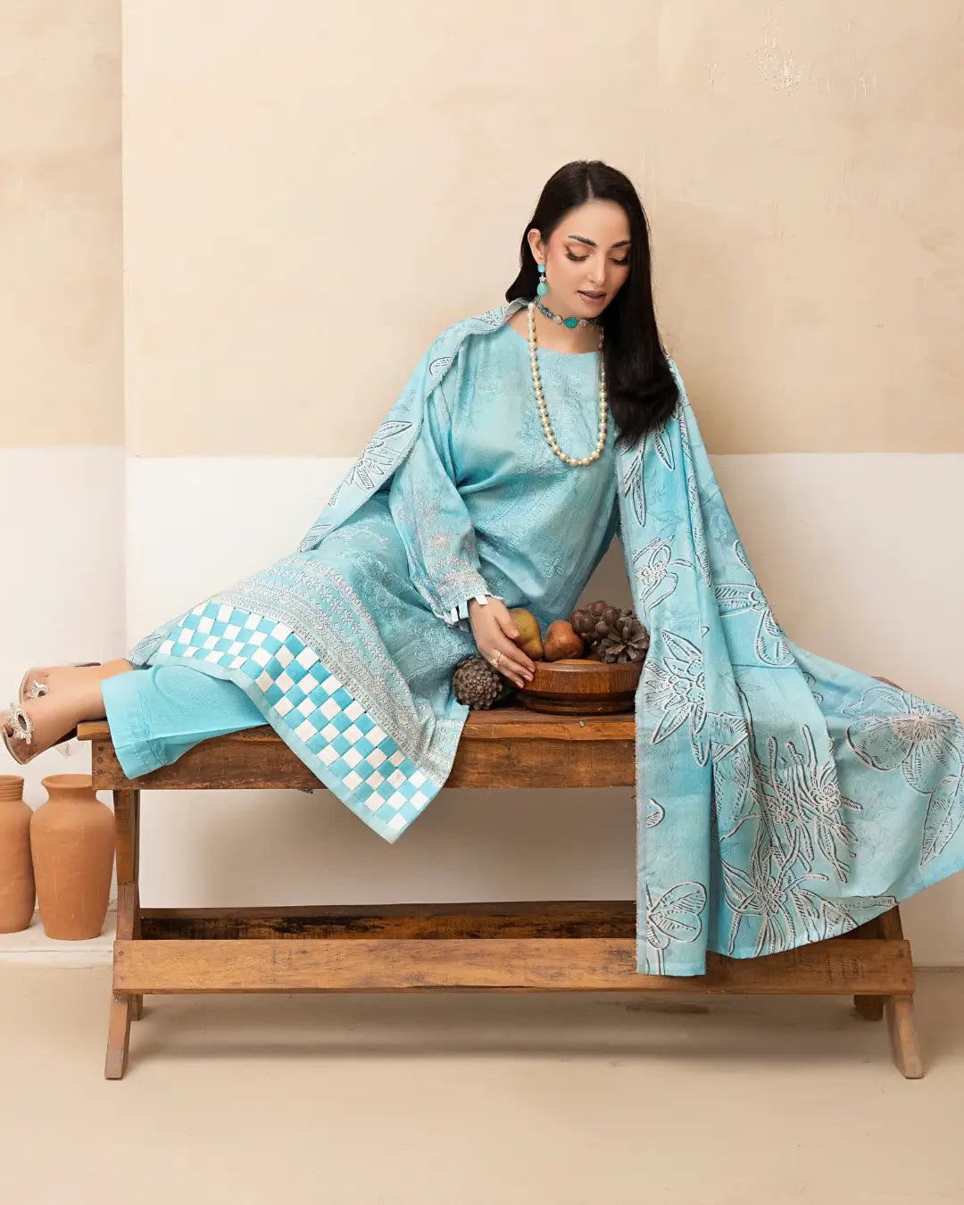 Azura Karandi Embroided 3-Piece