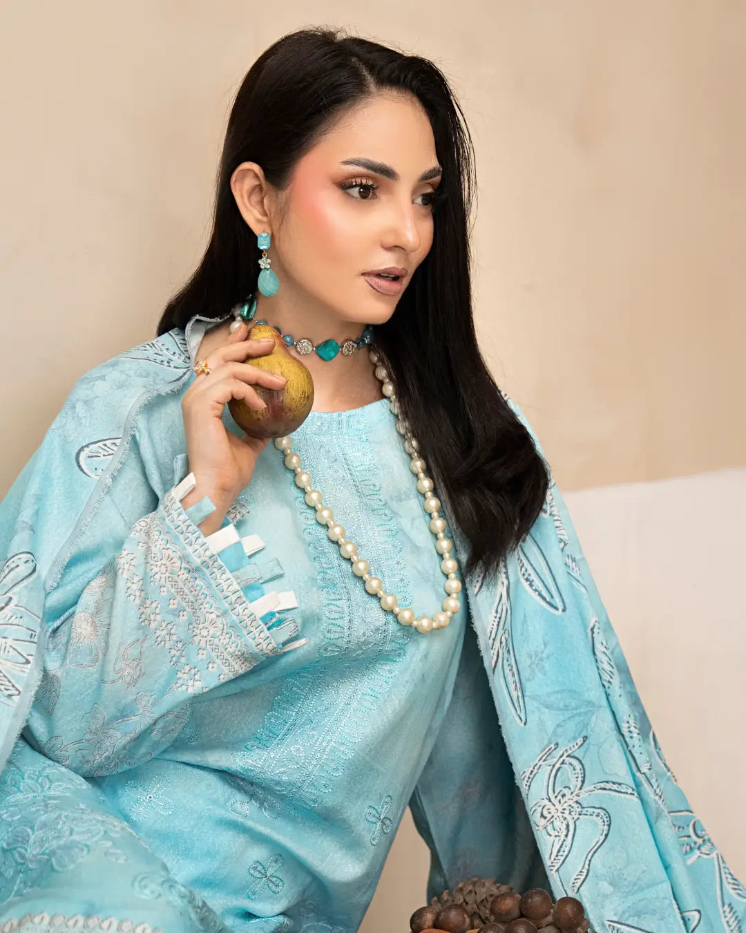 Azura Karandi Embroided 3-Piece