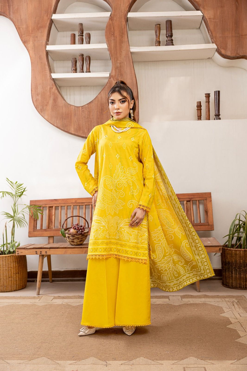 3 PIECE - EMBROIDERED LAWN SUIT