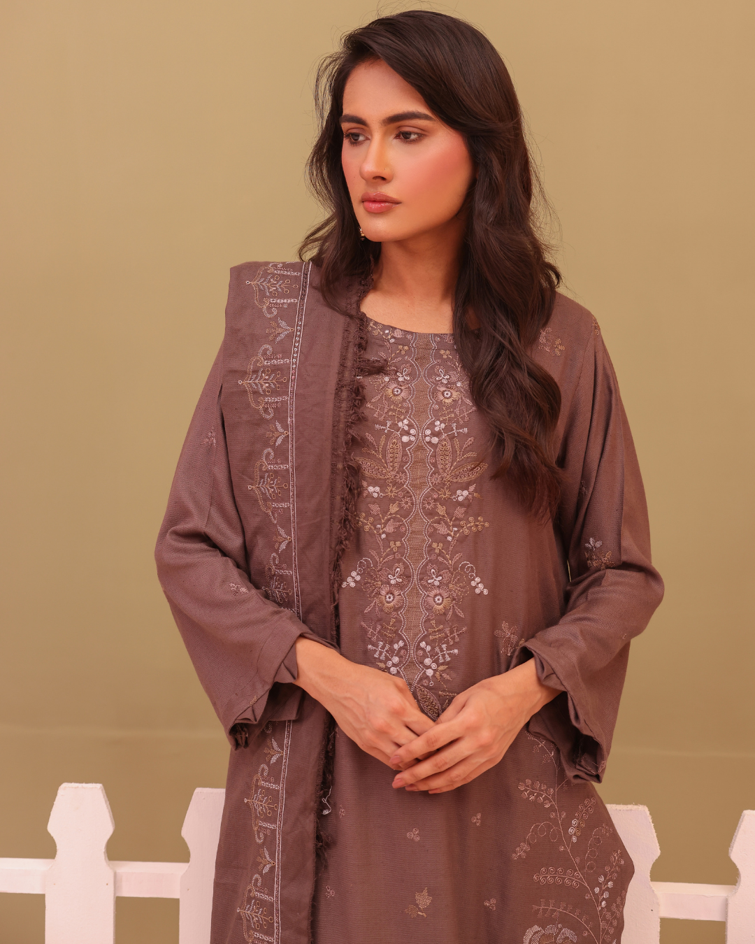 SHEEN LUXE 3PC EMBROIDERED WITH READY TO WEAR DUPATTA