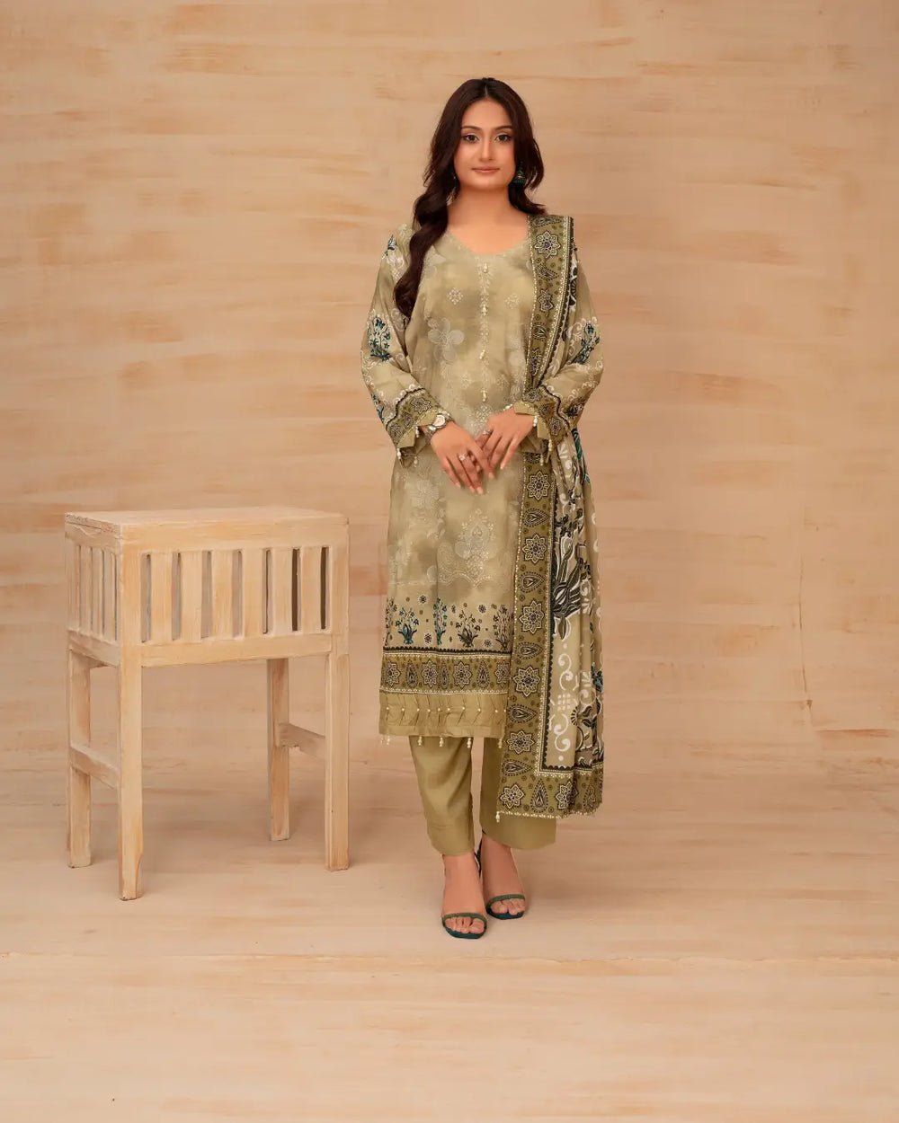 Batik Embroidered 3-Piece