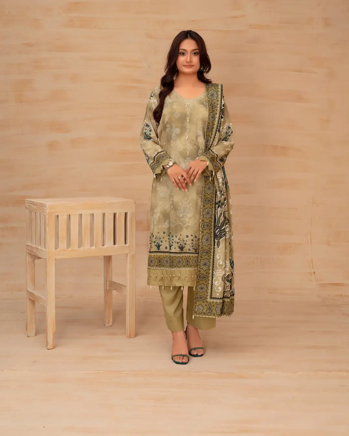 Batik Embroidered 3-Piece
