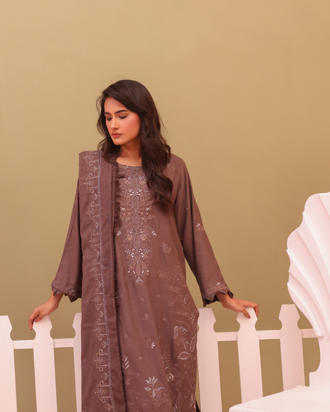 SHEEN LUXE 3PC EMBROIDERED WITH READY TO WEAR DUPATTA