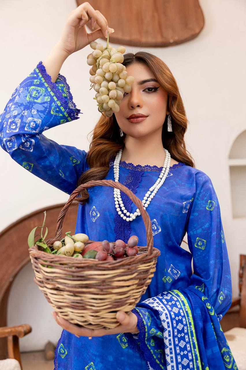 3 PIECE - EMBROIDERED LAWN SUIT