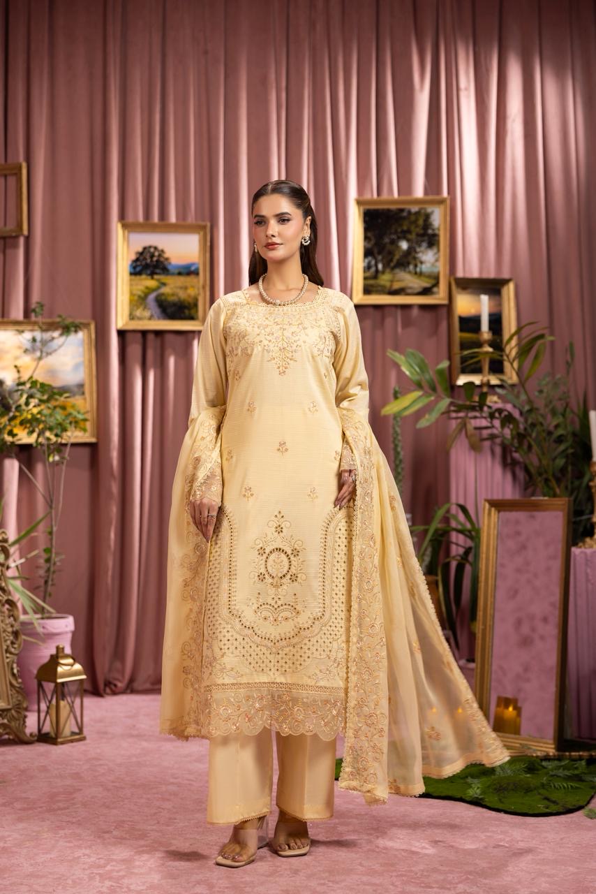 3 PIECE - EMBROIDERED LAWN SUIT