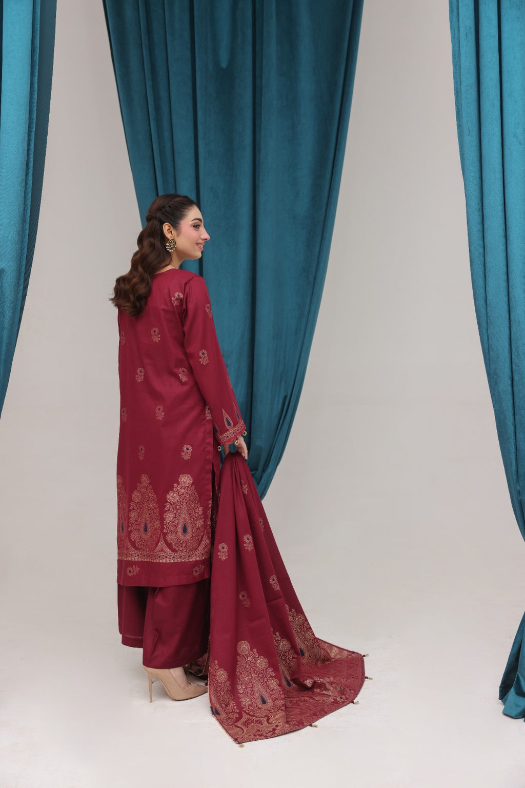 3 PIECE - JACQUARD LAWN SUIT