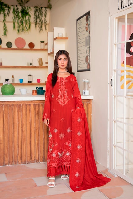SHEEN LUXE 3PC EMBROIDERED WITH READY TO WEAR DUPATTA