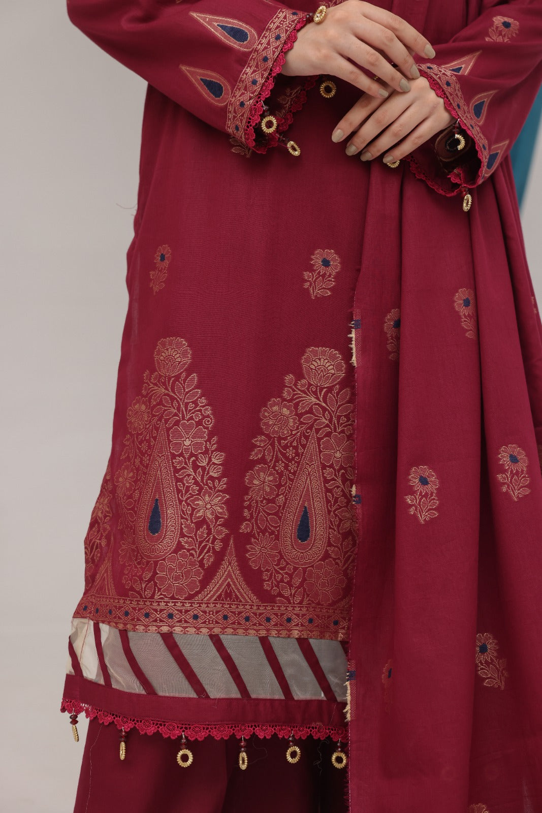 3 PIECE - JACQUARD LAWN SUIT
