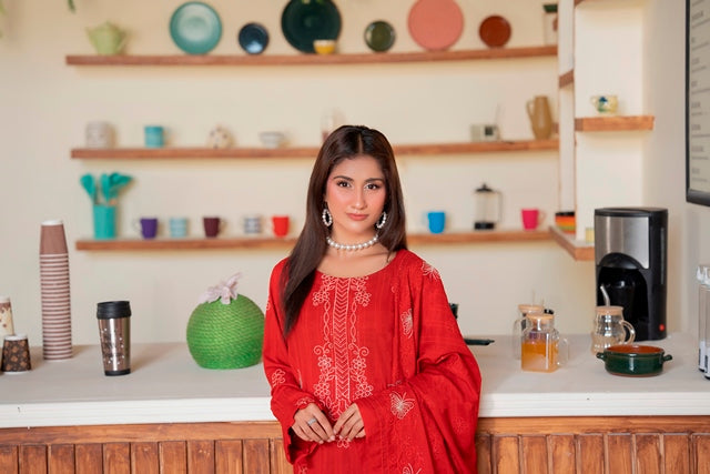 SHEEN LUXE 3PC EMBROIDERED WITH READY TO WEAR DUPATTA