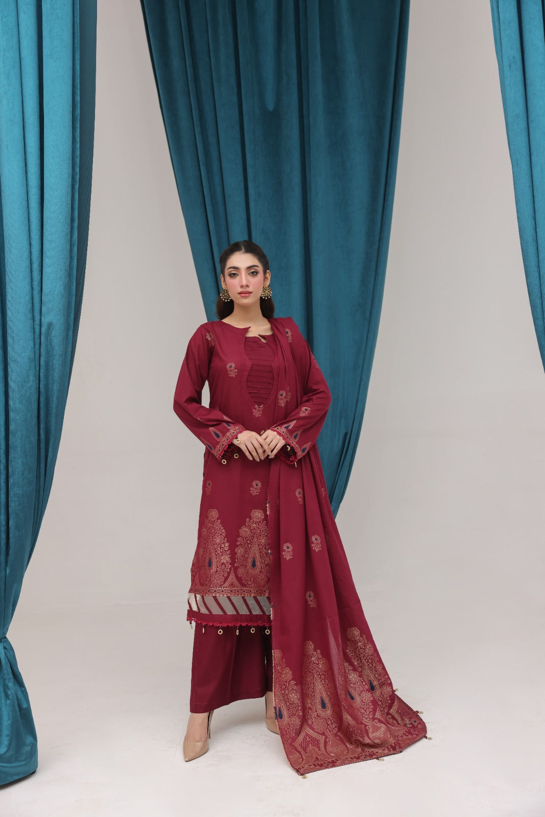 3 PIECE - JACQUARD LAWN SUIT