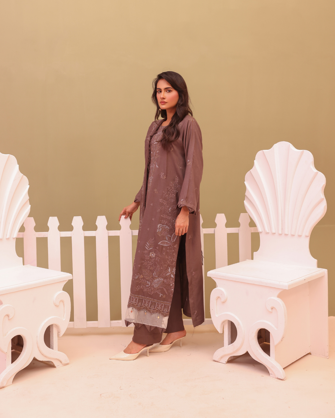 SHEEN LUXE 3PC EMBROIDERED WITH READY TO WEAR DUPATTA