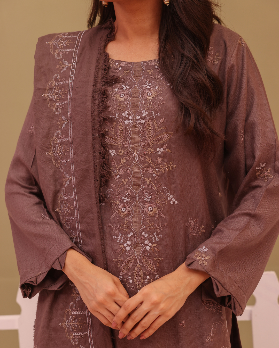 SHEEN LUXE 3PC EMBROIDERED WITH READY TO WEAR DUPATTA