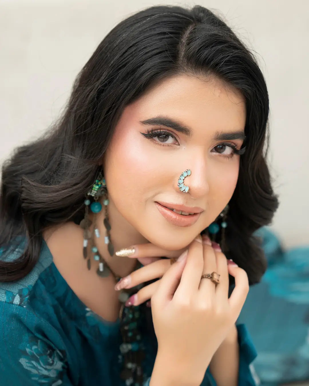 VELVET CHAMKI DHANAK EMBROIDED 3-PIECE