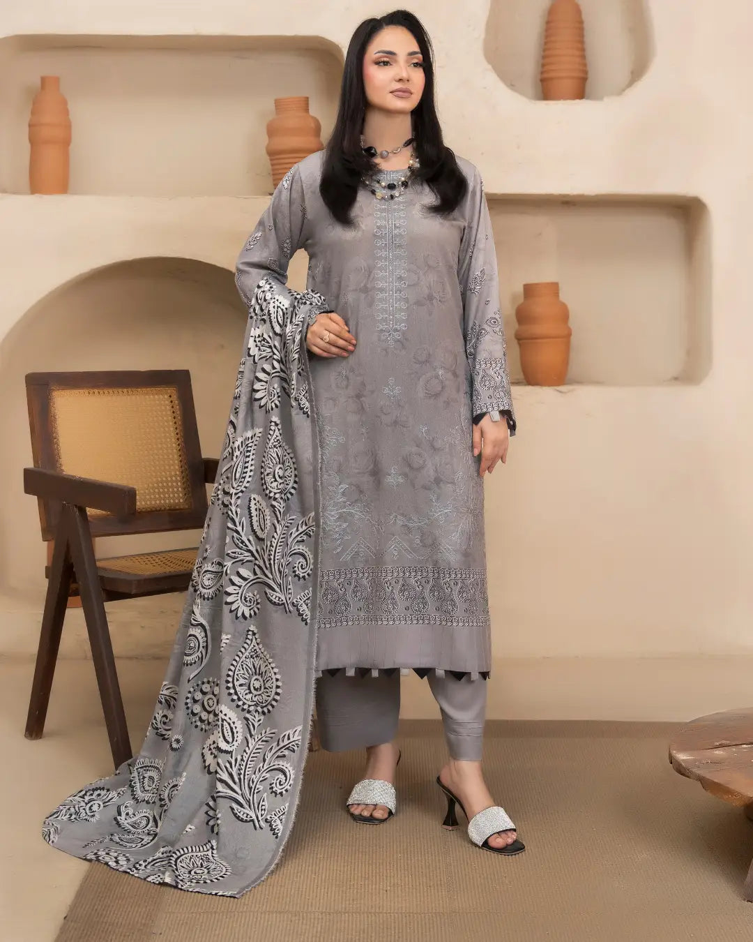 Azura Karandi Embroided 3-Piece