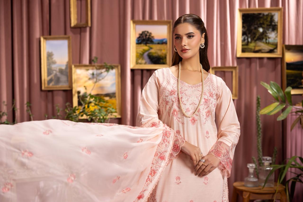 3 PIECE - EMBROIDERED LAWN SUIT