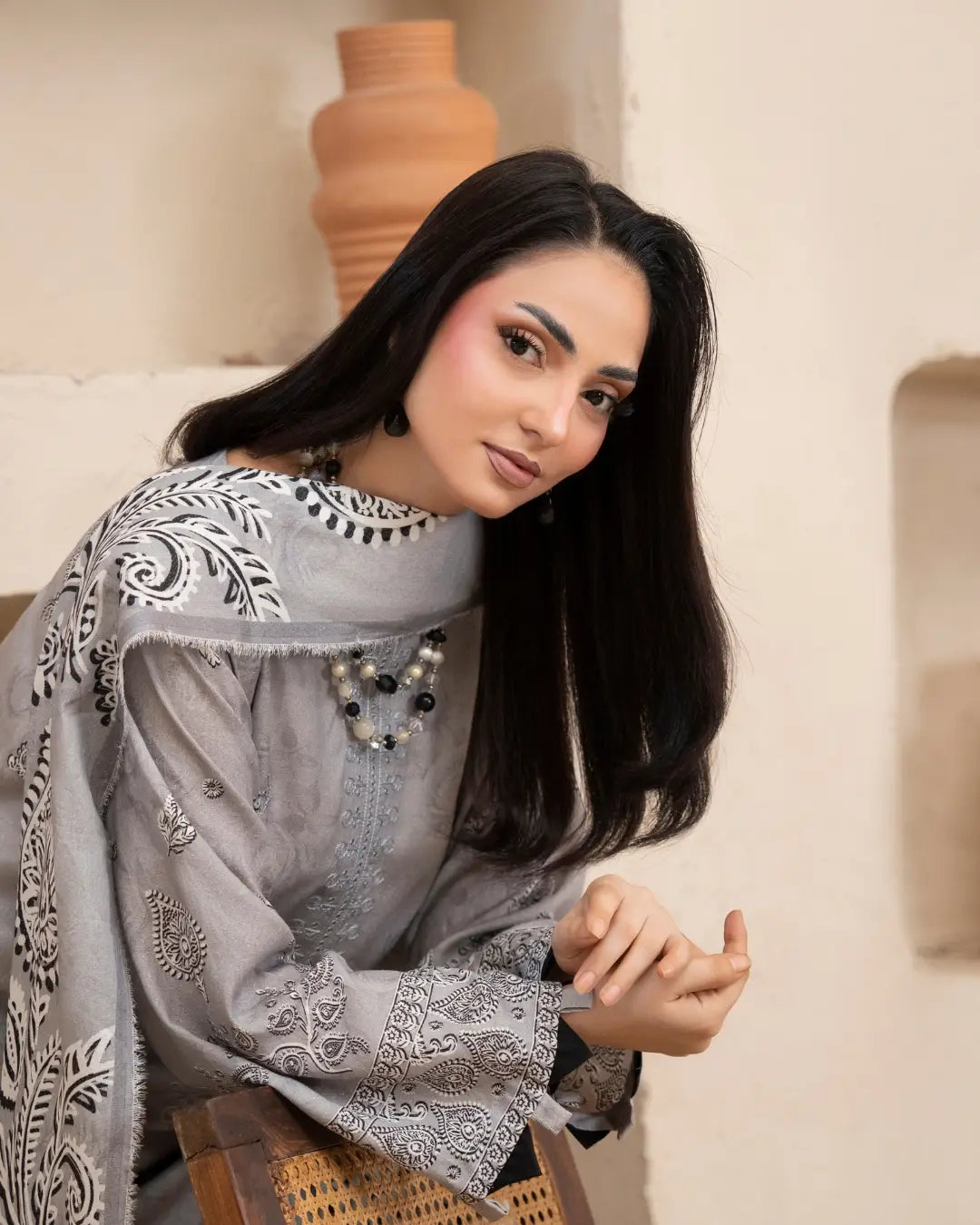 Azura Karandi Embroided 3-Piece