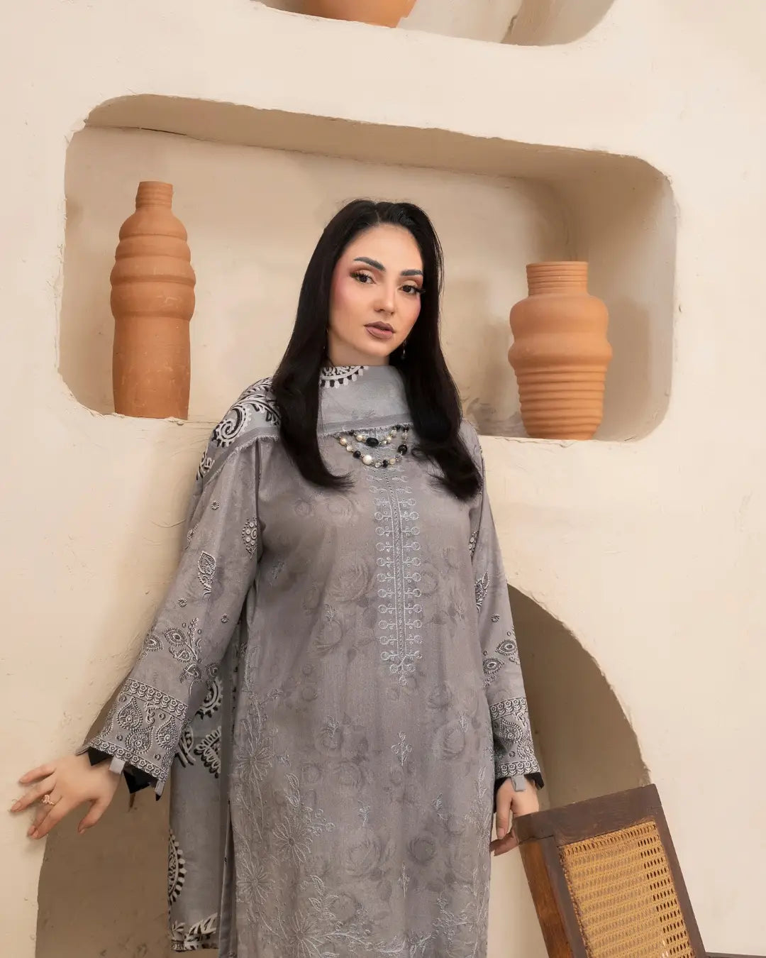 Azura Karandi Embroided 3-Piece