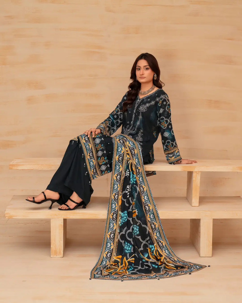 Batik Embroidered 3-Piece