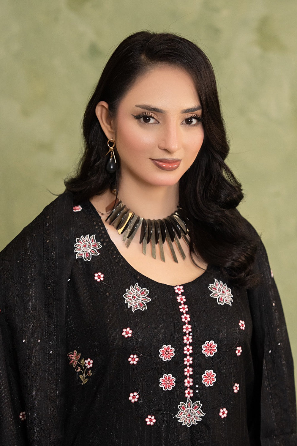 SHEEN LUXE 3PC EMBROIDERED WITH READY TO WEAR DUPATTA
