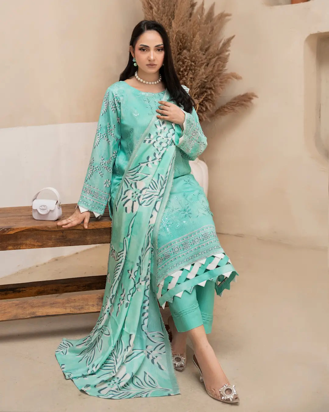Azura Karandi Embroided 3-Piece