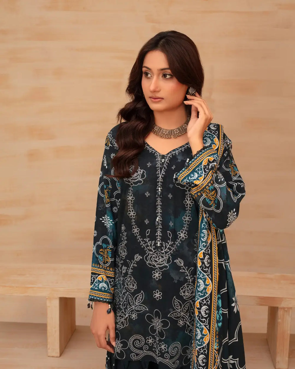 Batik Embroidered 3-Piece