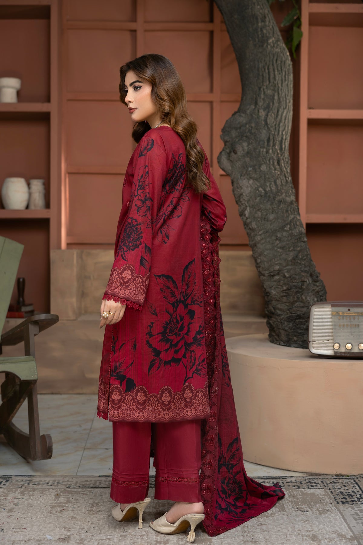 BIN NAEEM Royal Embroidery Vol-04 | 3 Piece Unstitched Cambric Suit