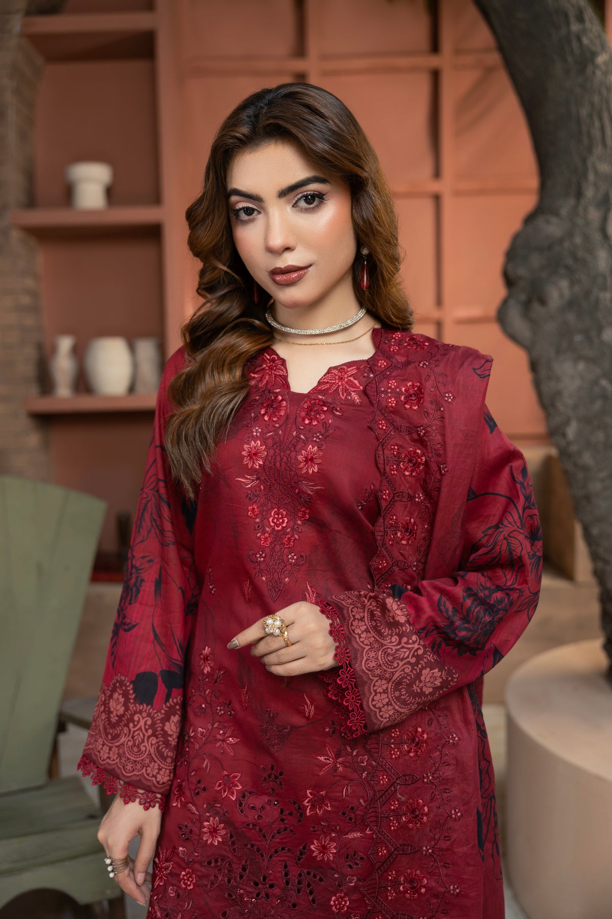 BIN NAEEM Royal Embroidery Vol-04 | 3 Piece Unstitched Cambric Suit