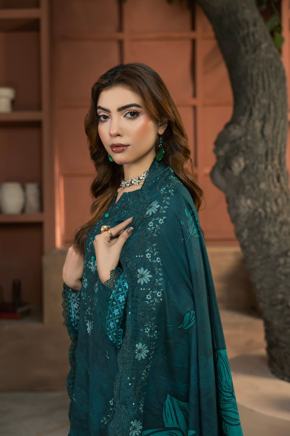 BIN NAEEM Royal Embroidery Vol-04 | 3 Piece Unstitched Cambric Suit