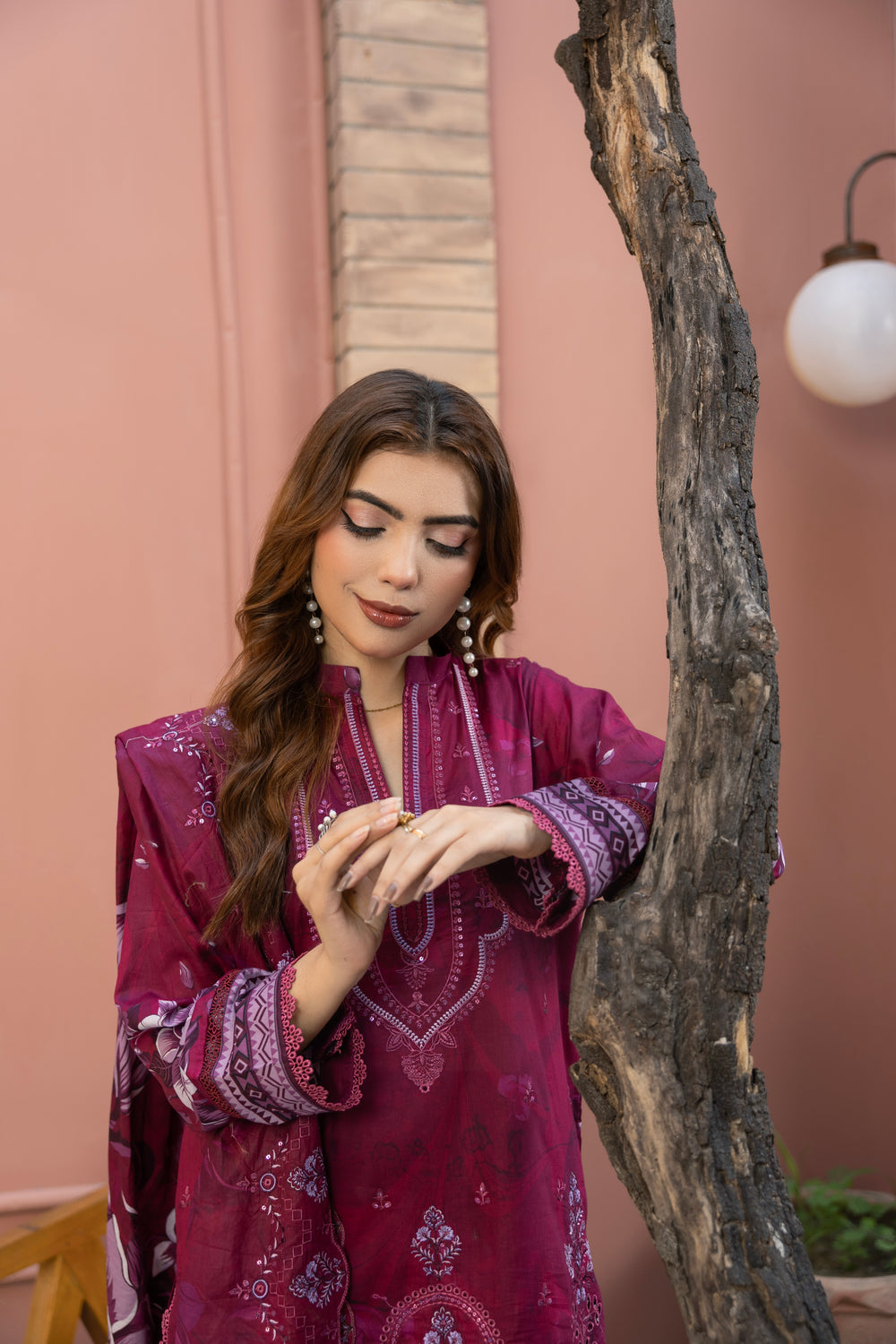 BIN NAEEM Royal Embroidery Vol-04 | 3 Piece Unstitched Cambric Suit