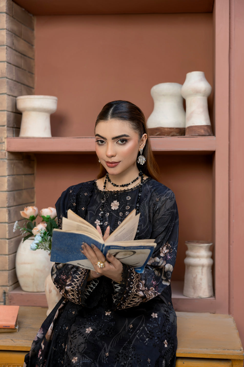 BIN NAEEM Royal Embroidery Vol-04 | 3 Piece Unstitched Cambric Suit