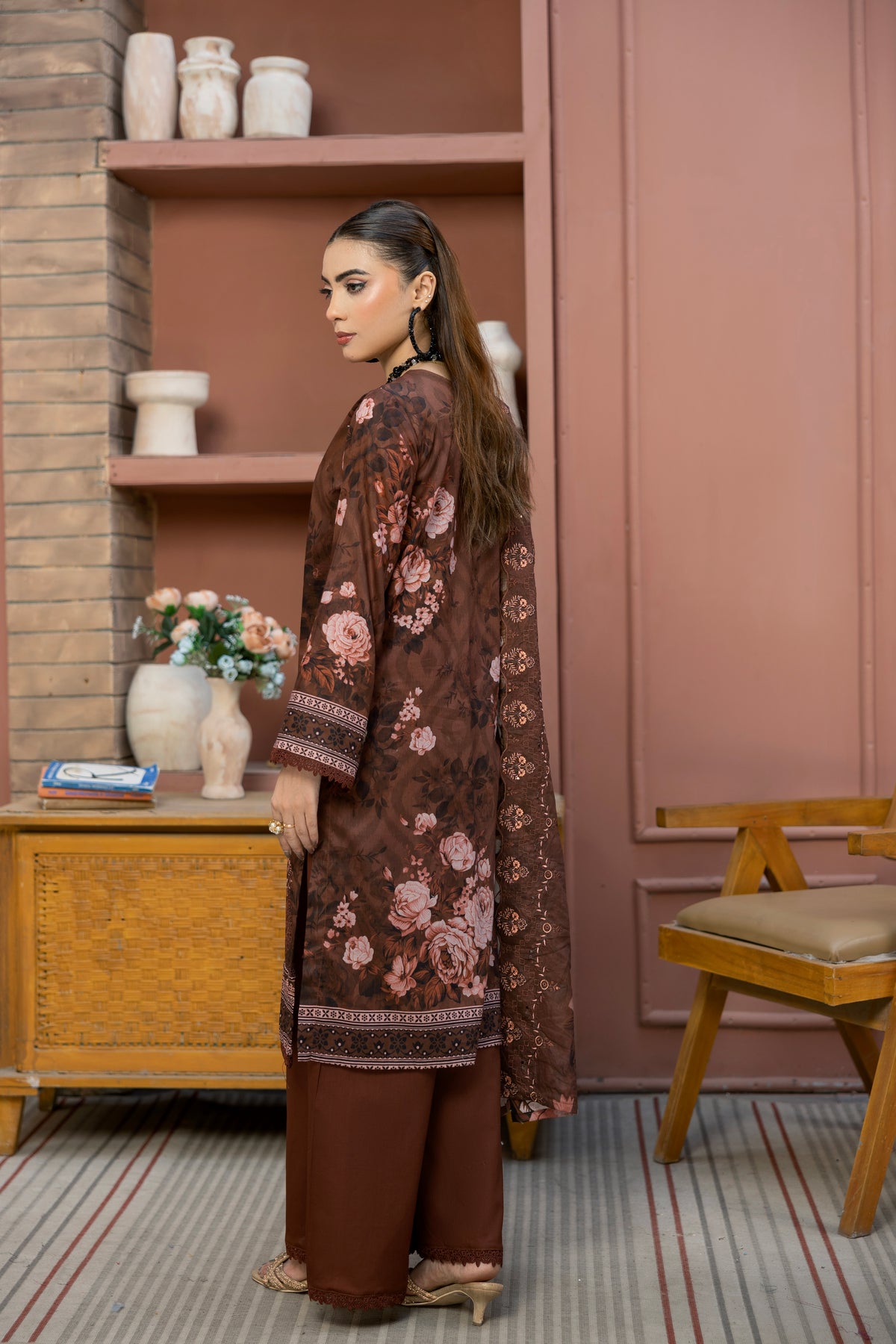 BIN NAEEM Royal Embroidery Vol-04 | 3 Piece Unstitched Cambric Suit