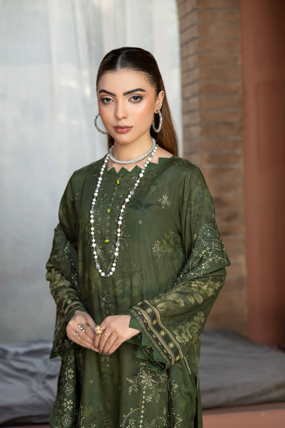 BIN NAEEM Royal Embroidery Vol-04 | 3 Piece Unstitched Cambric Suit