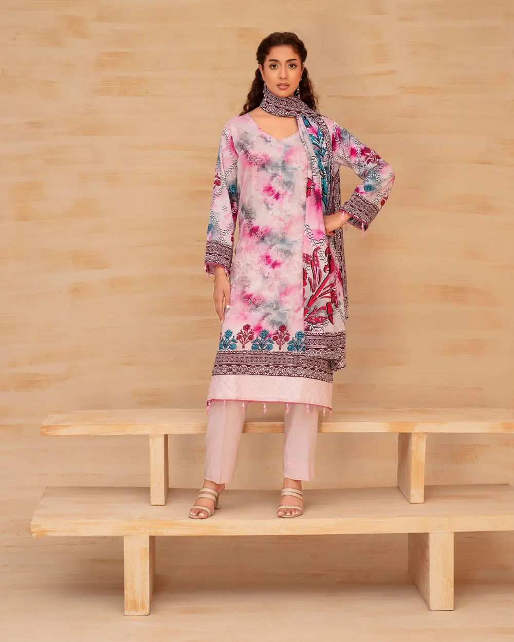 Batik Embroidered 3-Piece
