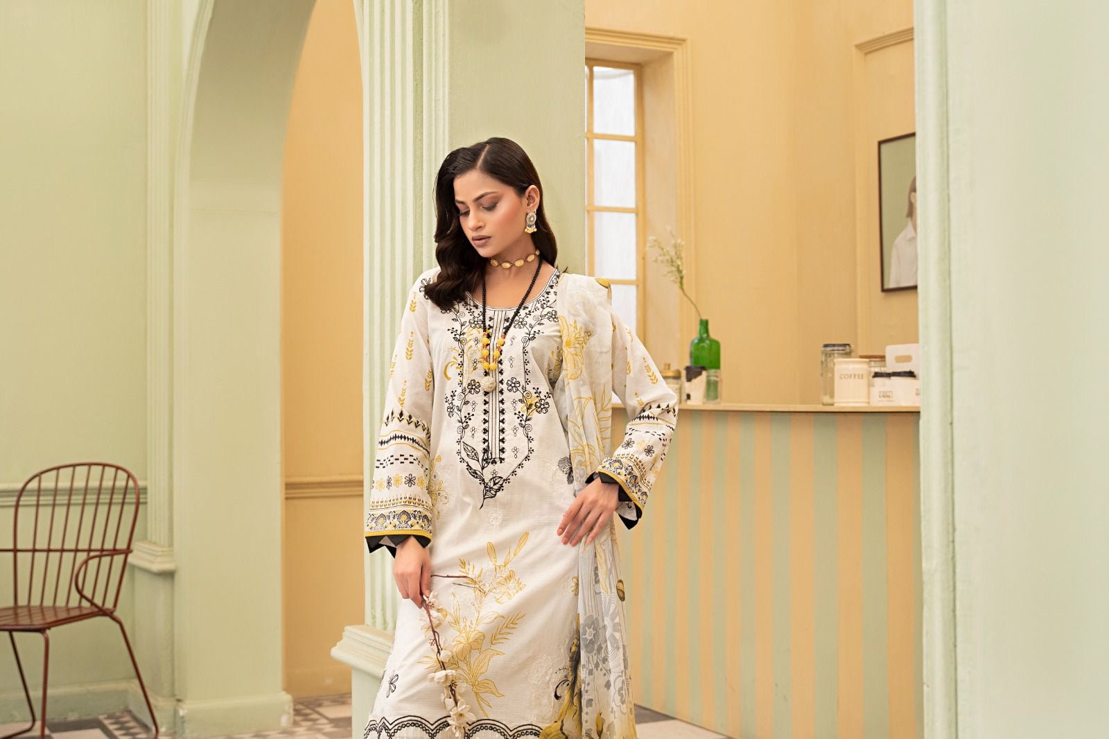 3 PIECE - EMBROIDERED LAWN SUIT