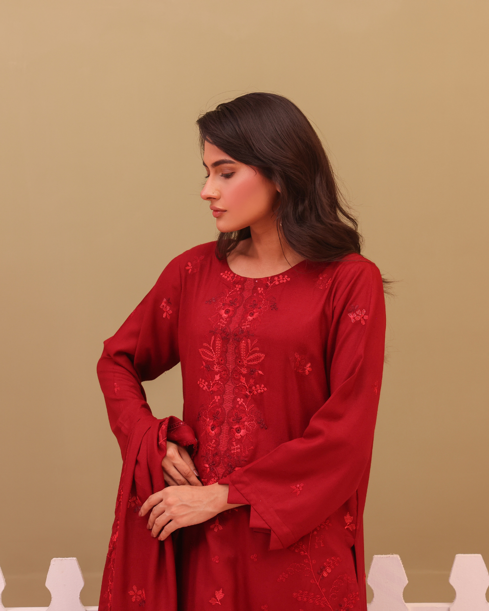 SHEEN LUXE 3PC EMBROIDERED WITH READY TO WEAR DUPATTA