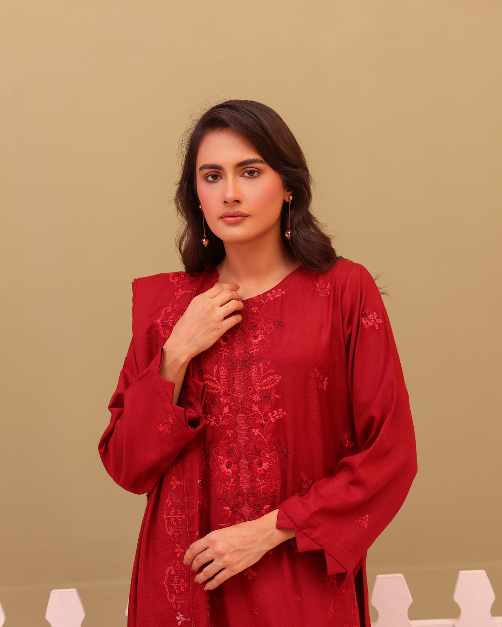 SHEEN LUXE 3PC EMBROIDERED WITH READY TO WEAR DUPATTA