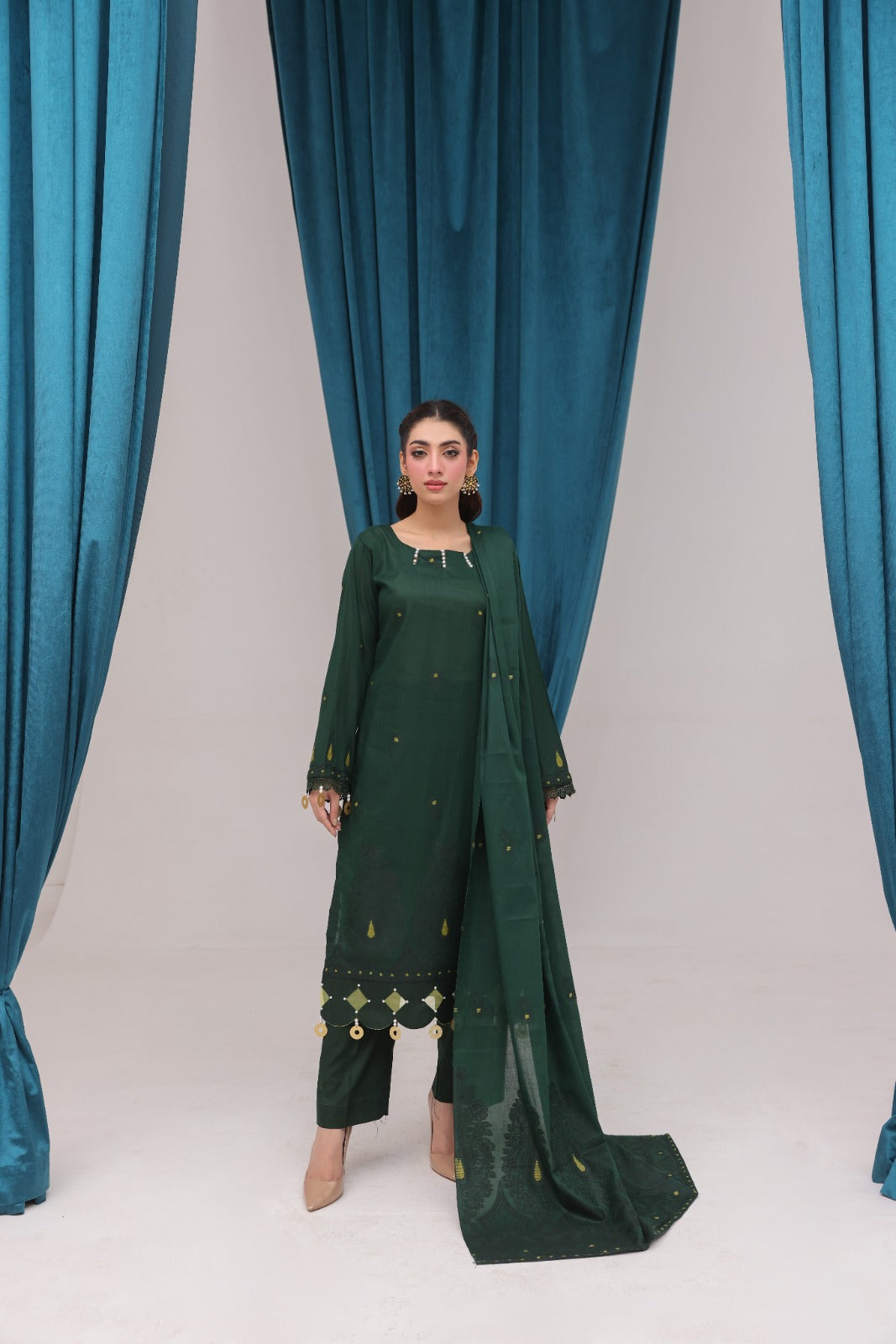 3 PIECE - JACQUARD LAWN SUIT