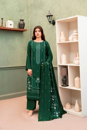 SHEEN LUXE 3PC EMBROIDERED WITH READY TO WEAR DUPATTA