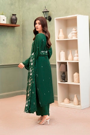 SHEEN LUXE 3PC EMBROIDERED WITH READY TO WEAR DUPATTA