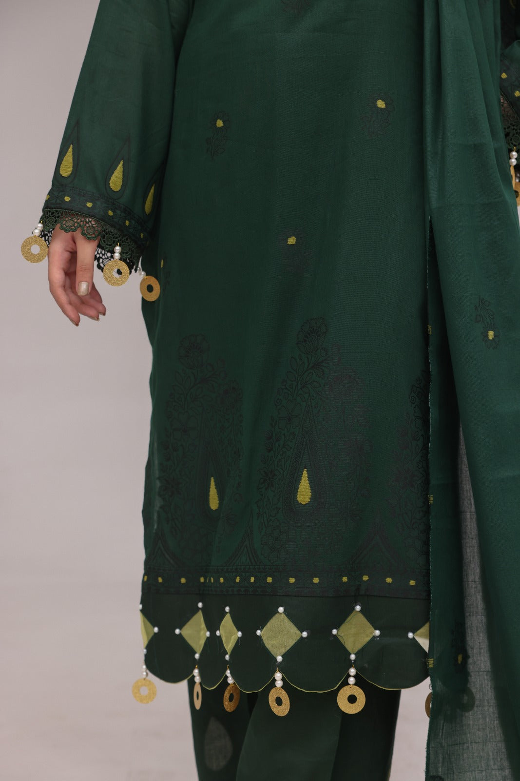 3 PIECE - JACQUARD LAWN SUIT