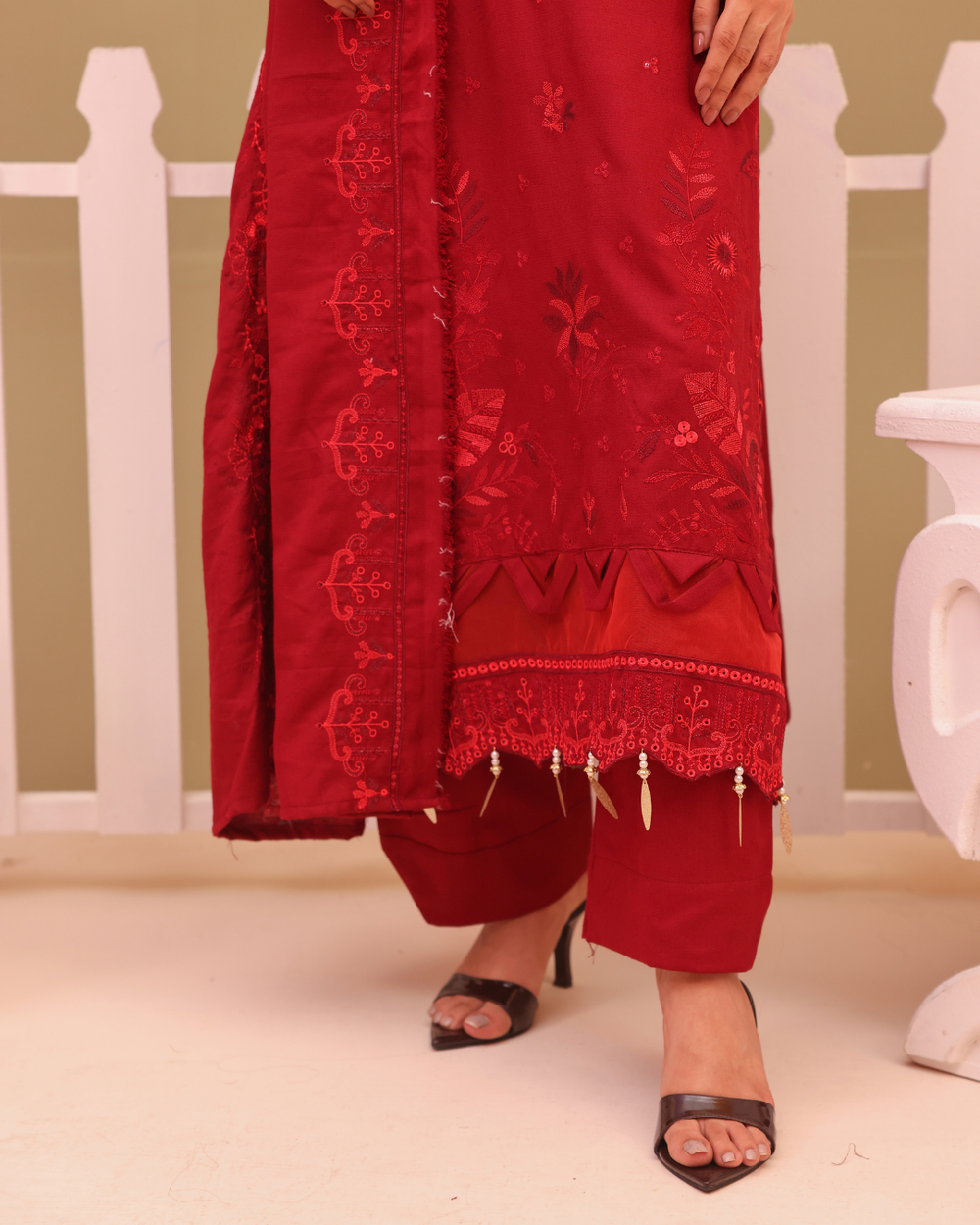 SHEEN LUXE 3PC EMBROIDERED WITH READY TO WEAR DUPATTA