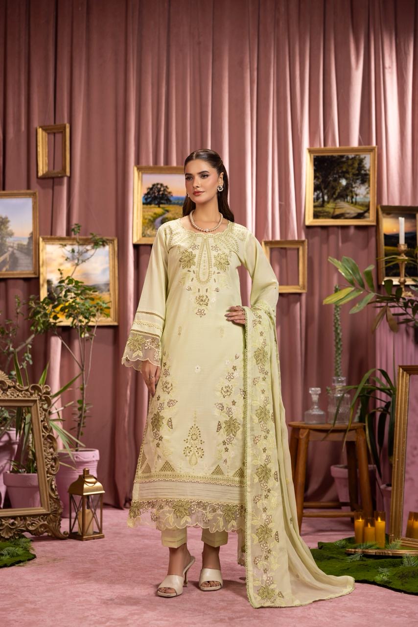 3 PIECE - EMBROIDERED LAWN SUIT