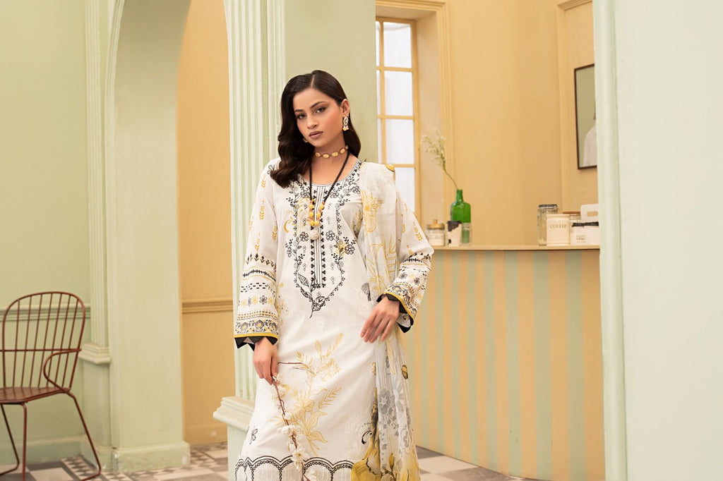 3 PIECE - EMBROIDERED LAWN SUIT
