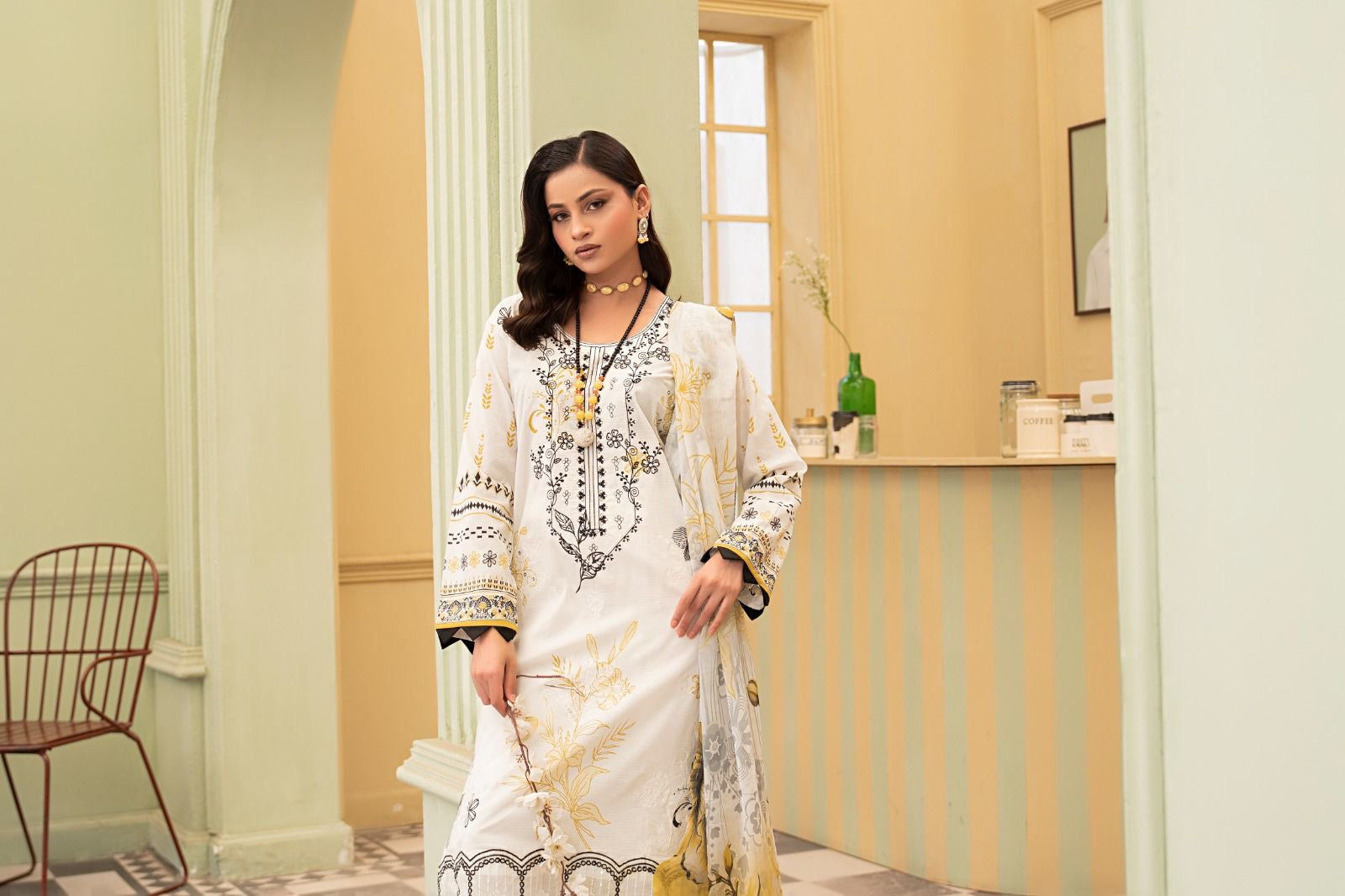 3 PIECE - EMBROIDERED LAWN SUIT