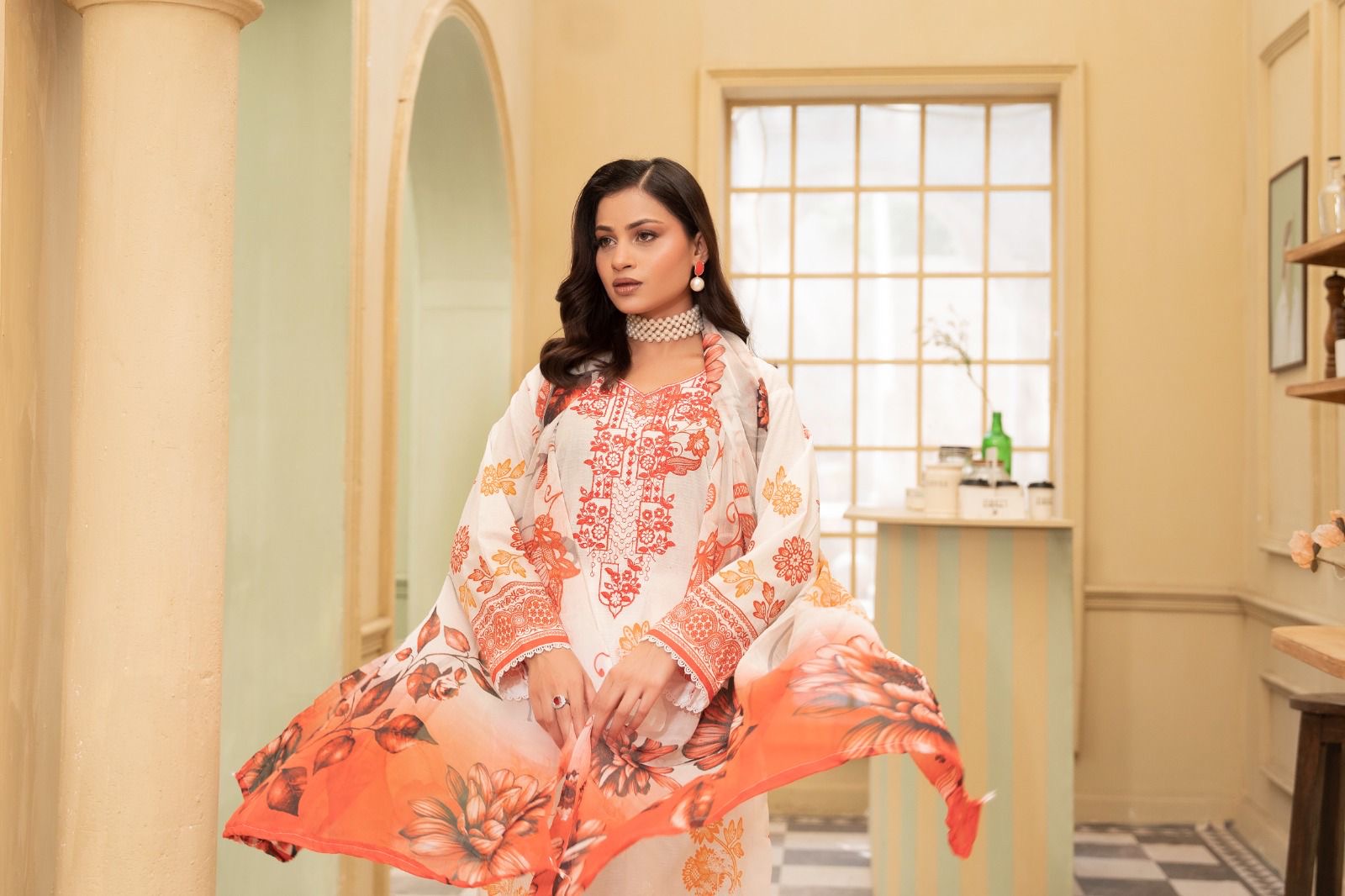 3 PIECE - EMBROIDERED LAWN SUIT