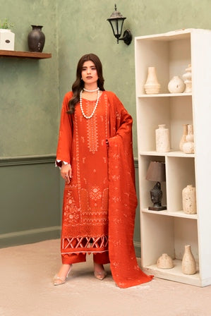 SHEEN LUXE 3PC EMBROIDERED WITH READY TO WEAR DUPATTA