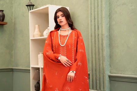 SHEEN LUXE 3PC EMBROIDERED WITH READY TO WEAR DUPATTA