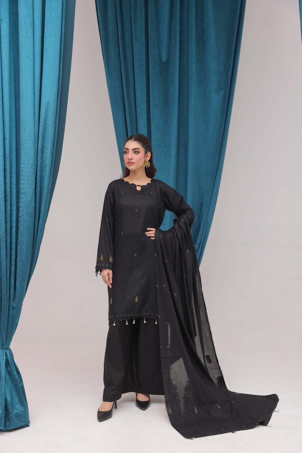 3 PIECE - JACQUARD LAWN SUIT